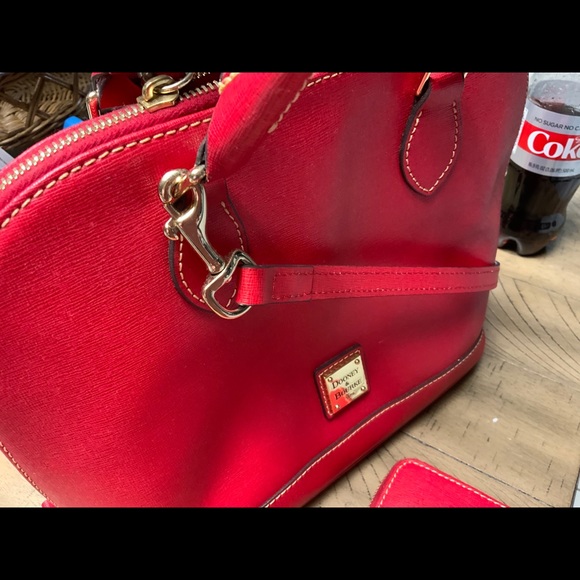 Dooney&Burke SET red domed leather purse & wallet - Picture 12 of 14